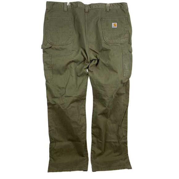 Carhartt Mens Work Pants 44x32 Relaxed Fit Twill Olive Green 100% Cotton - Picture 1 of 16
